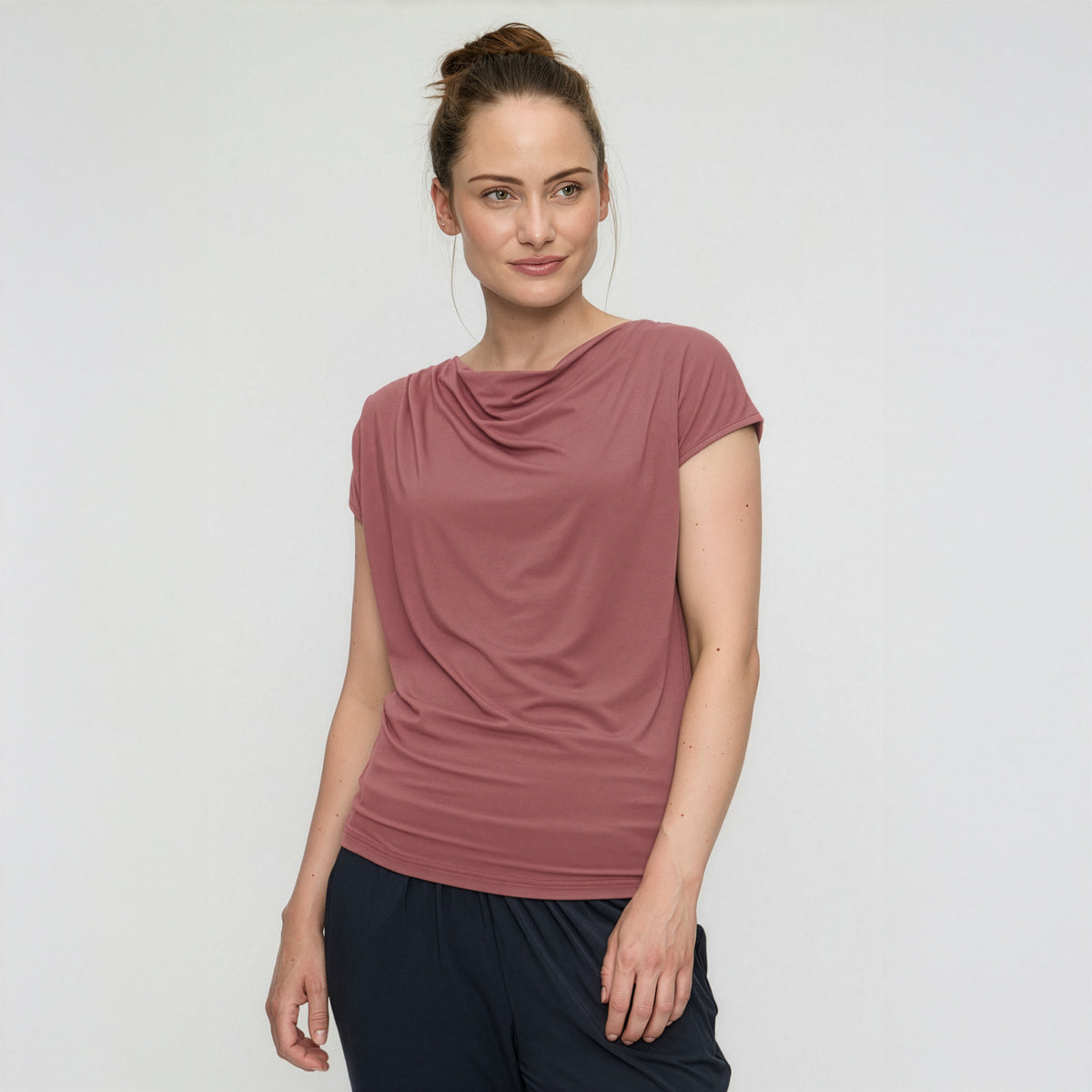 Yoga-Shirt Wasserfall - faded rose