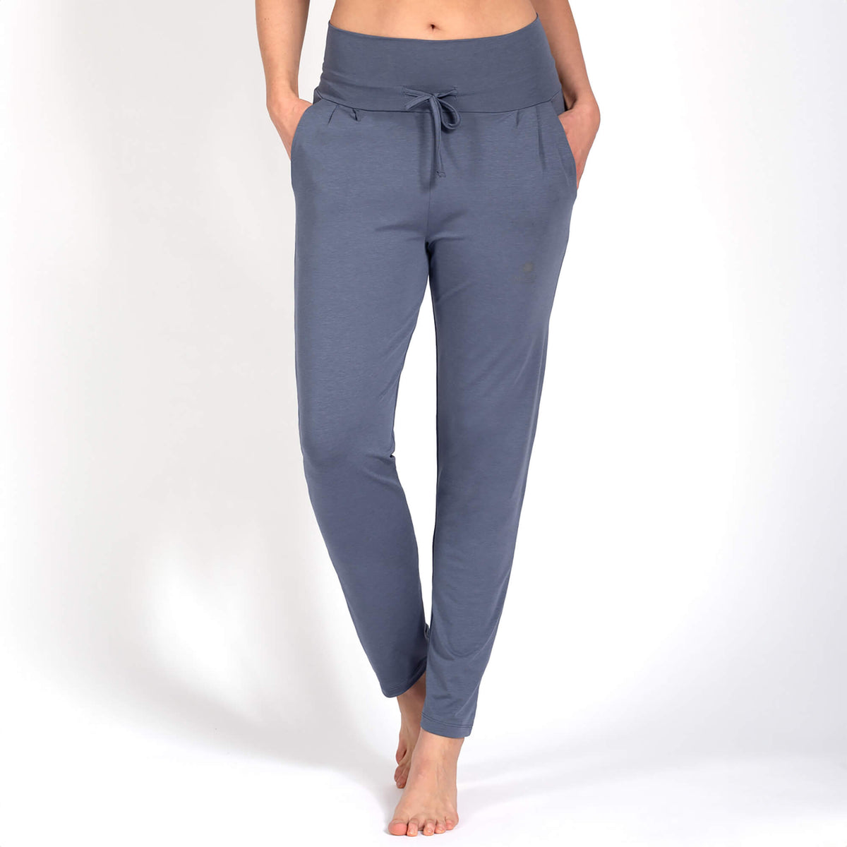 Yogahose Susan - Blue Grey, aus Naturmaterial