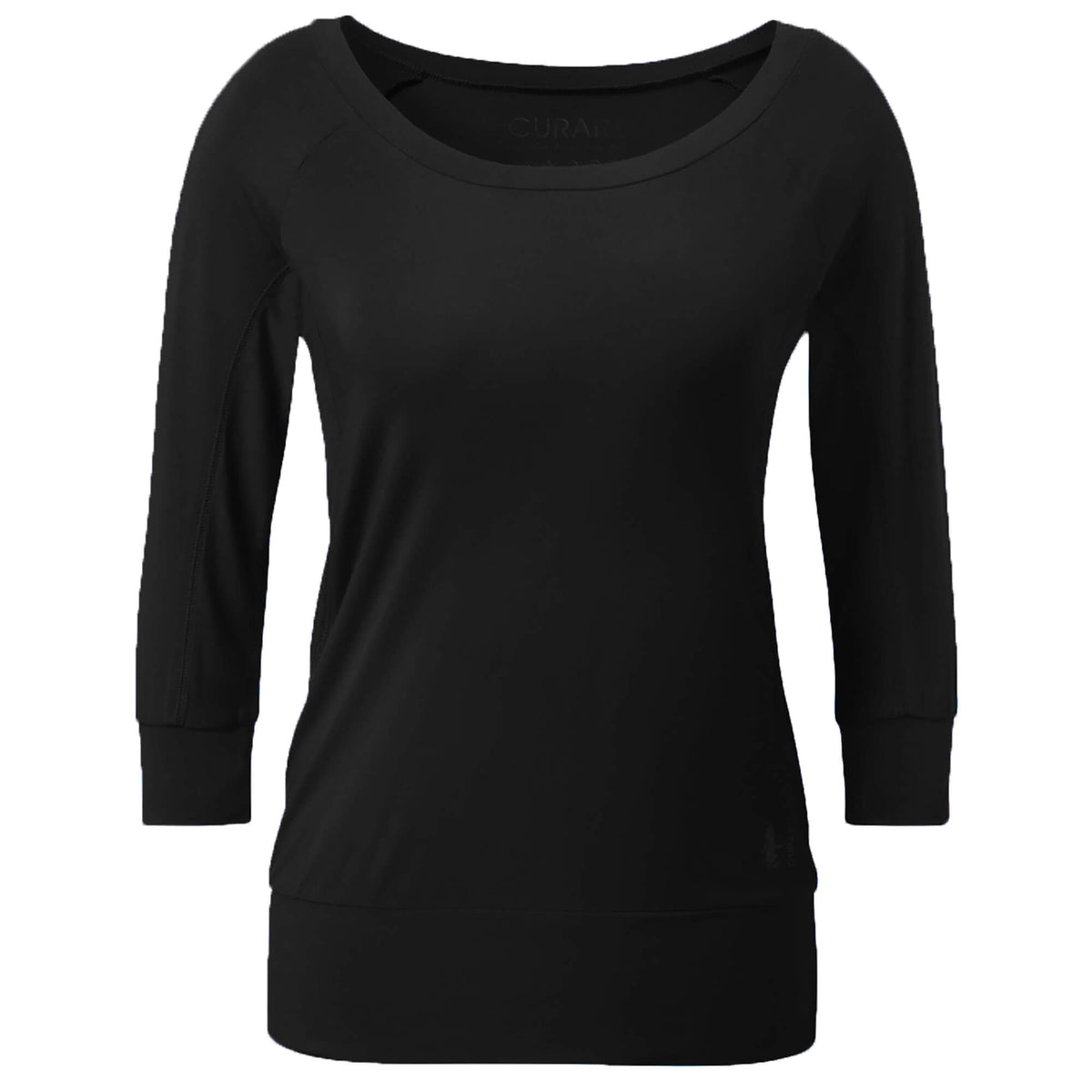 Yoga-Shirt 3/4 Boatneck - black