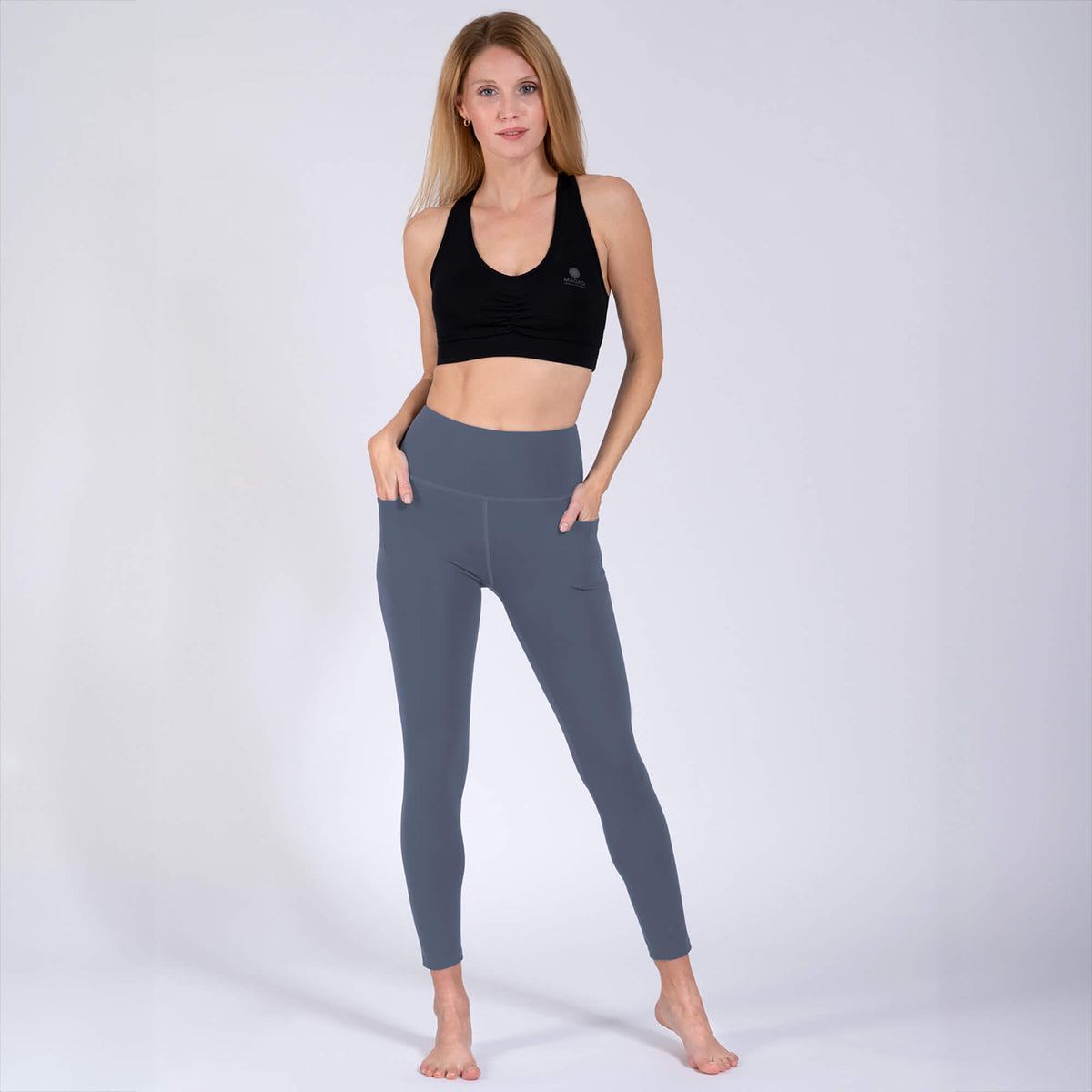 Yoga-Leggings Amalia - blue grey