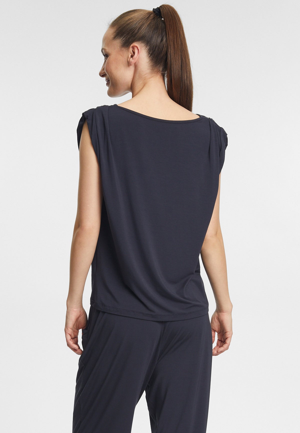 Yoga-Shirt loose foulds - midnight-blue