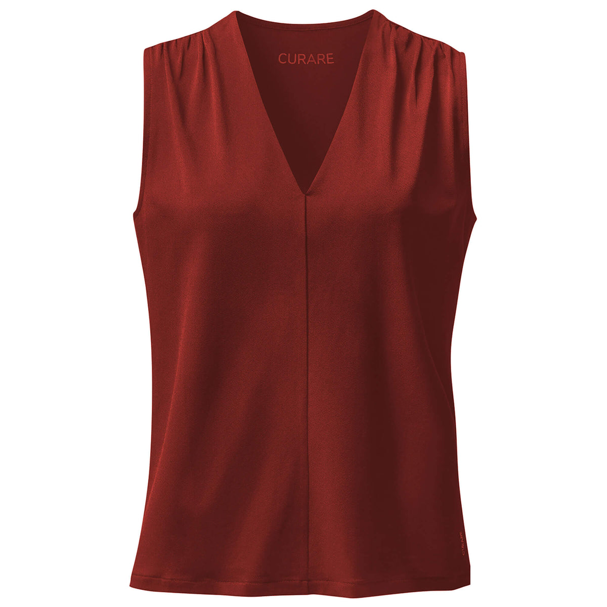 Yoga-Top Comfort V-Neck - rubinrot