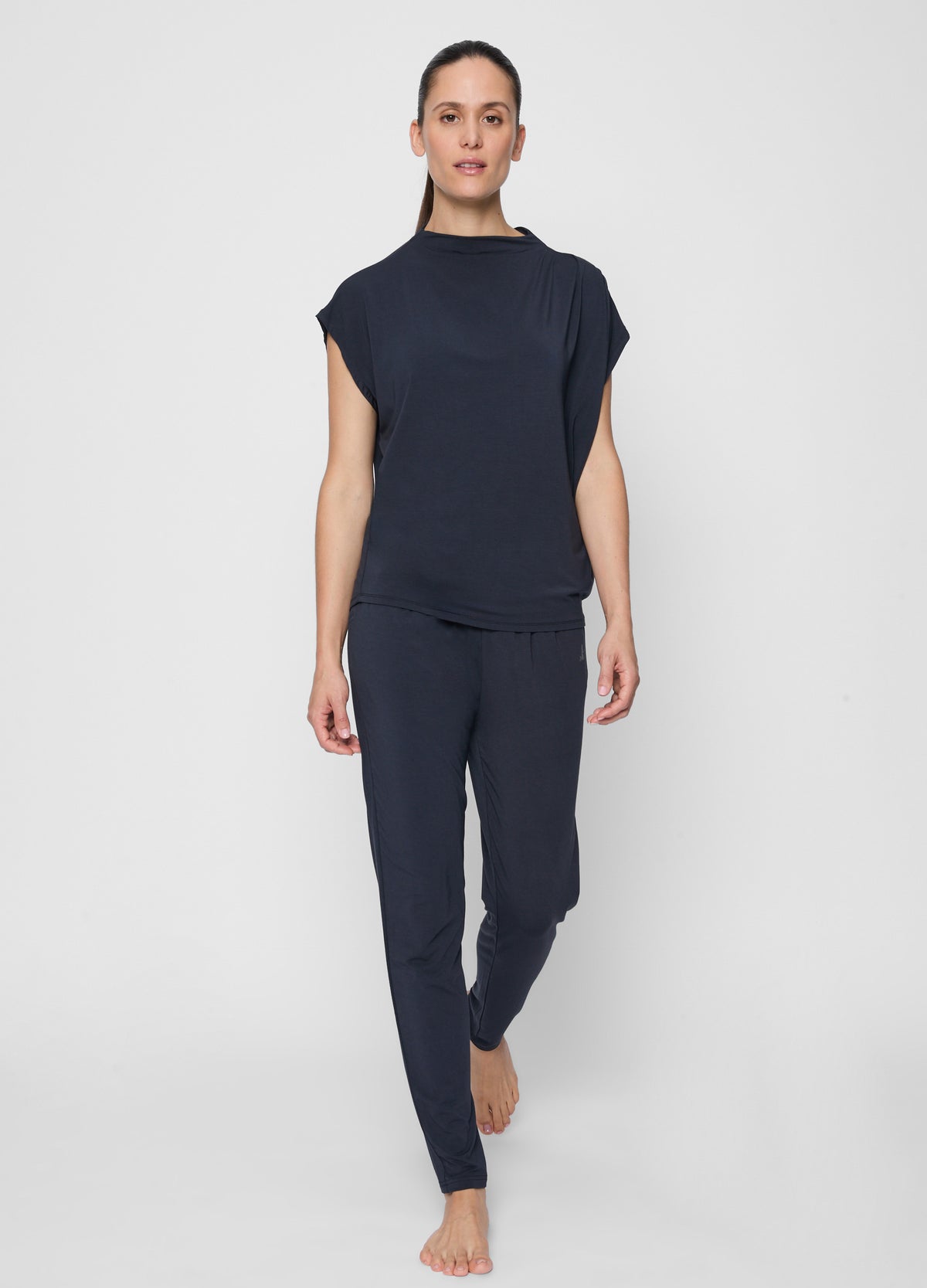 Yoga-Top, turtle neck - midnight-blue