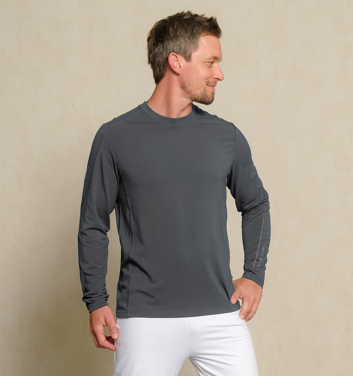 Longsleeve Bambus - turmalingrau