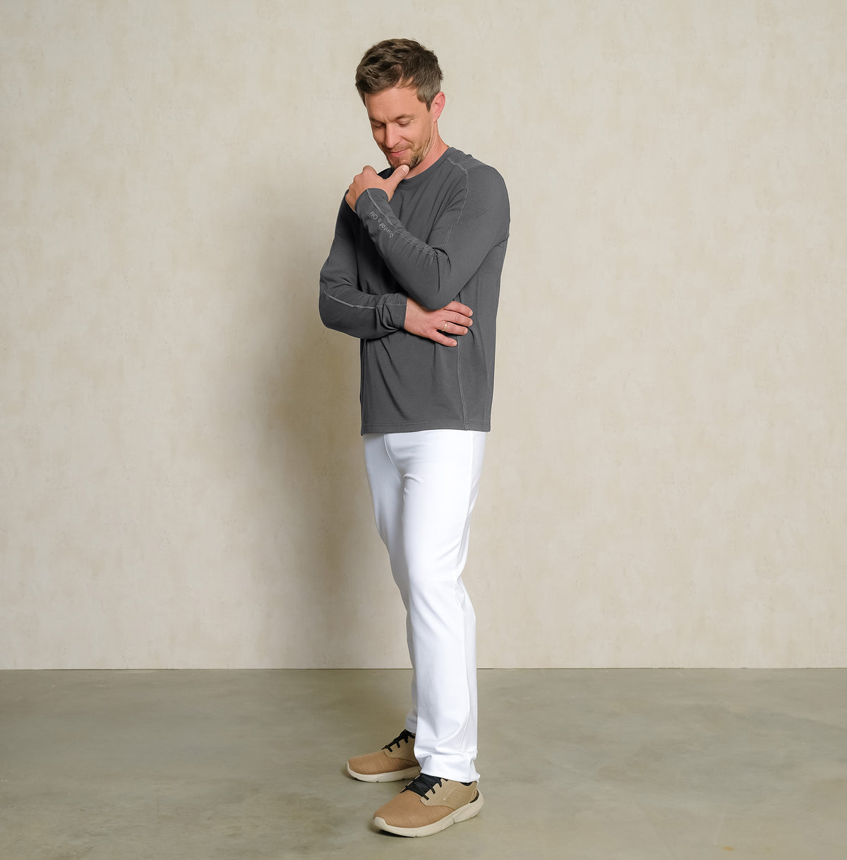 Longsleeve Bambus - turmalingrau
