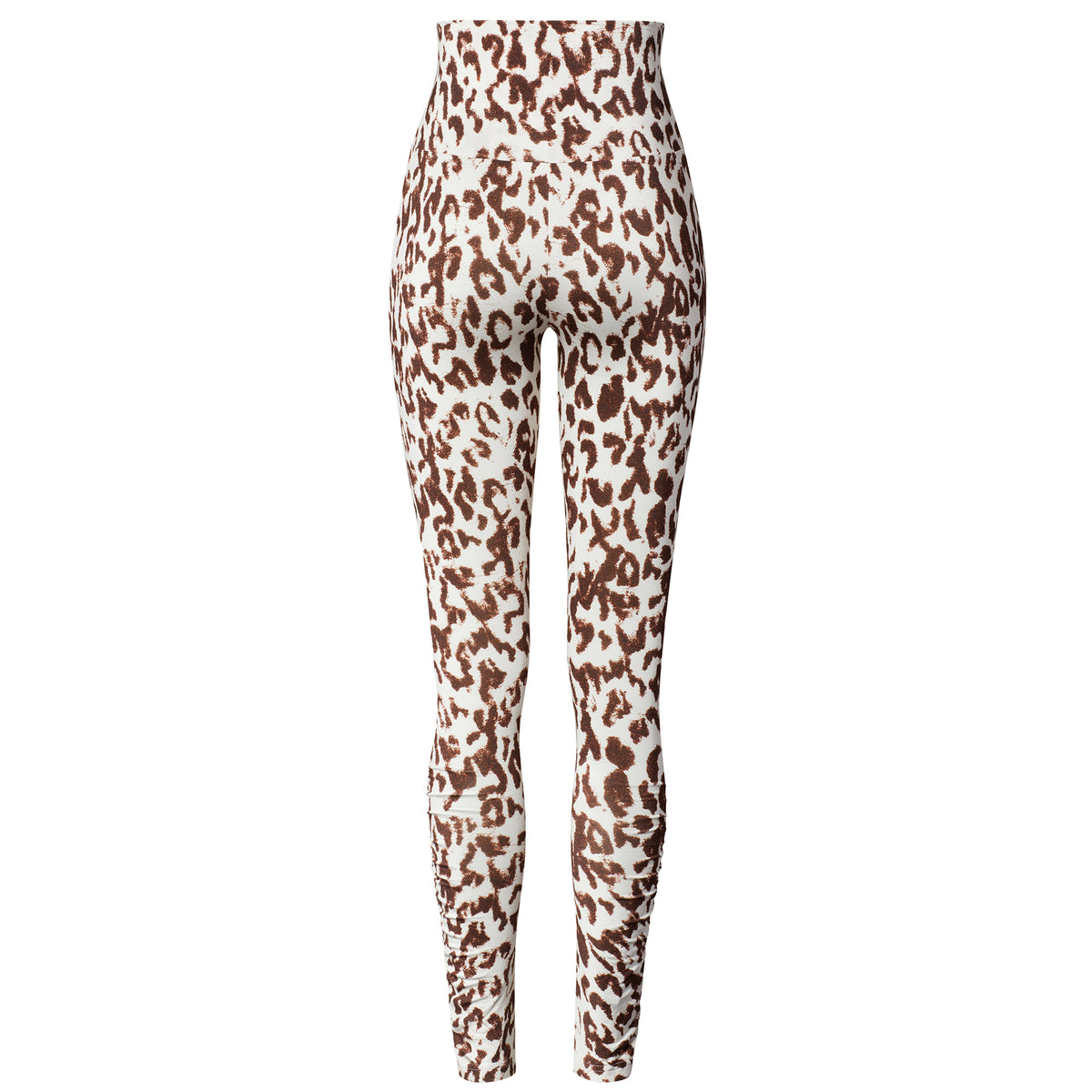 Yoga-Leggings, roll down - brown leo