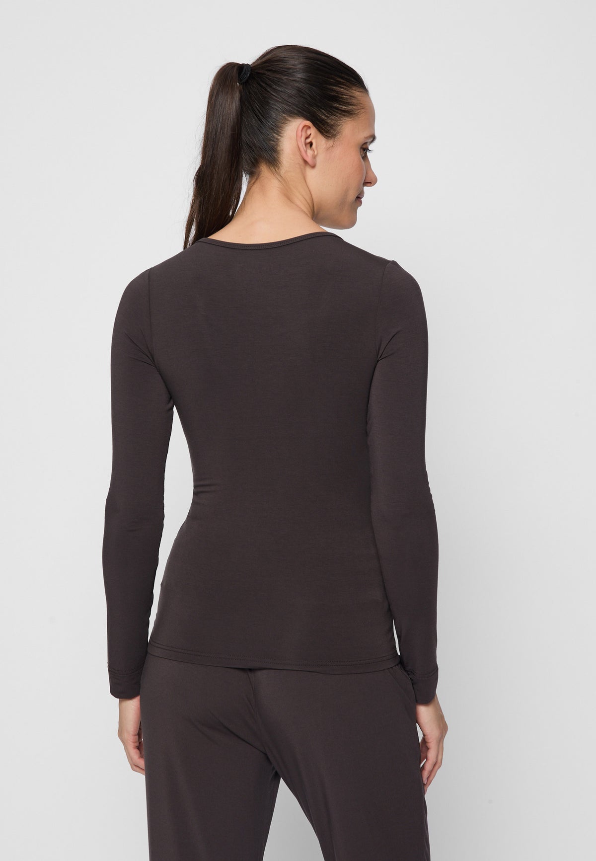 Wrap-Shirt - dark-brown