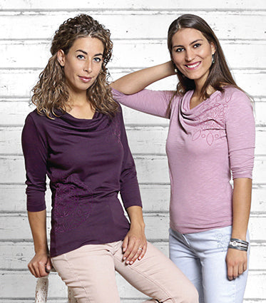3/4-Shirt "Surya" - aubergine