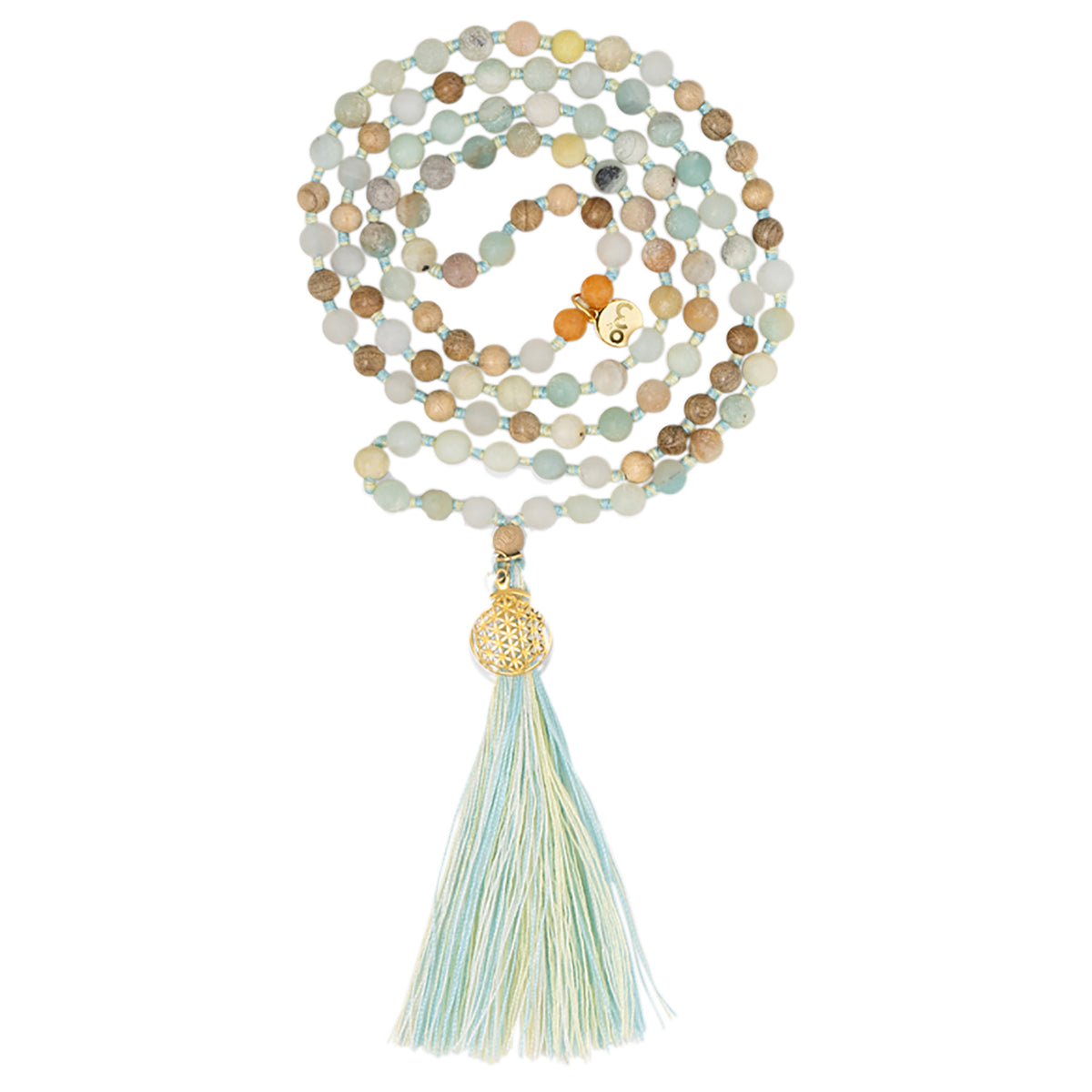 Mala Hridaya Amazonit (Länge: ca. 50 cm)
