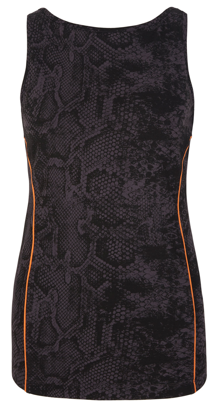 Yoga-Tank-Top mit Bra - snakeskin