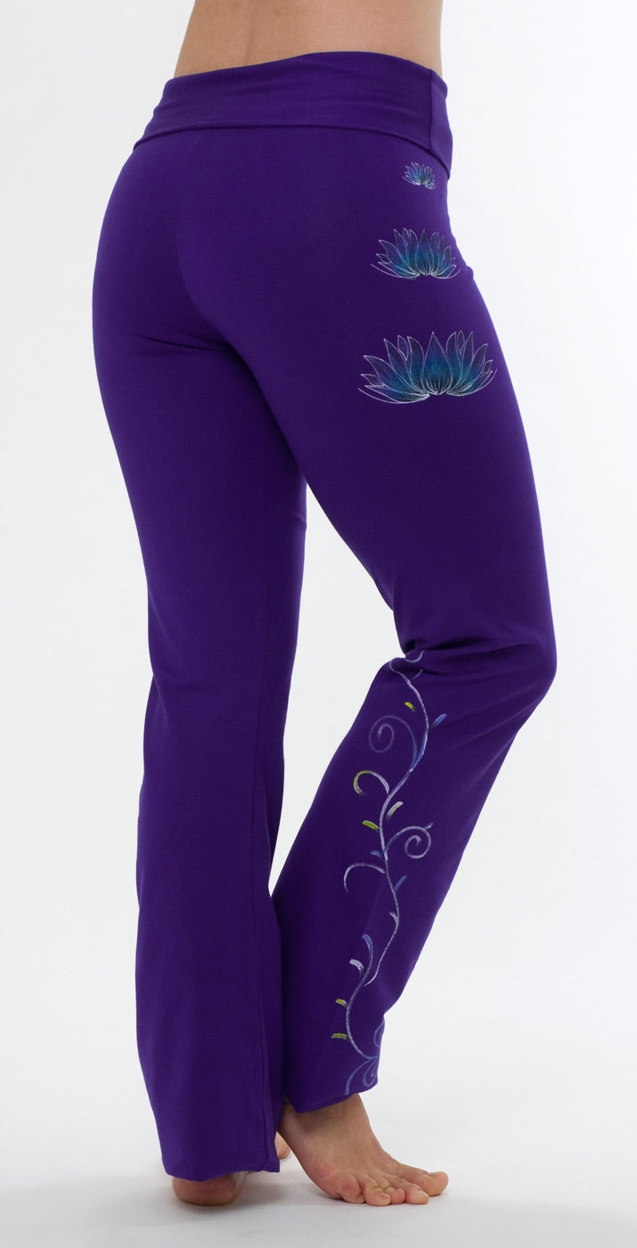 Bootleg-Hose "Lotus", purple