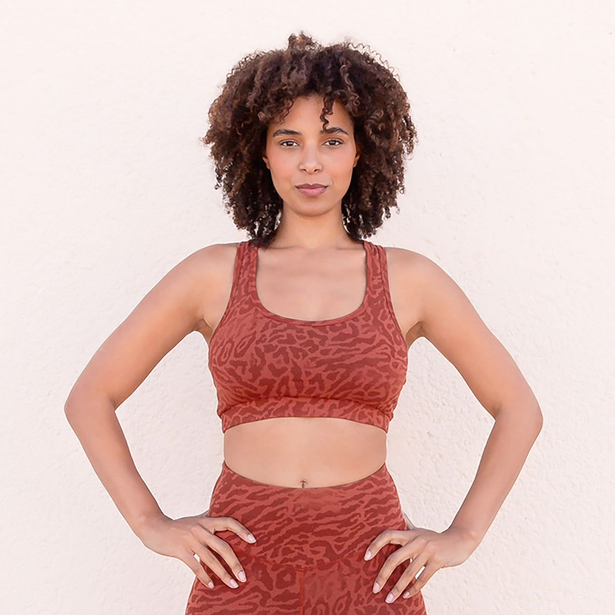 Yoga-Bra Gloria leopard - cinnamon