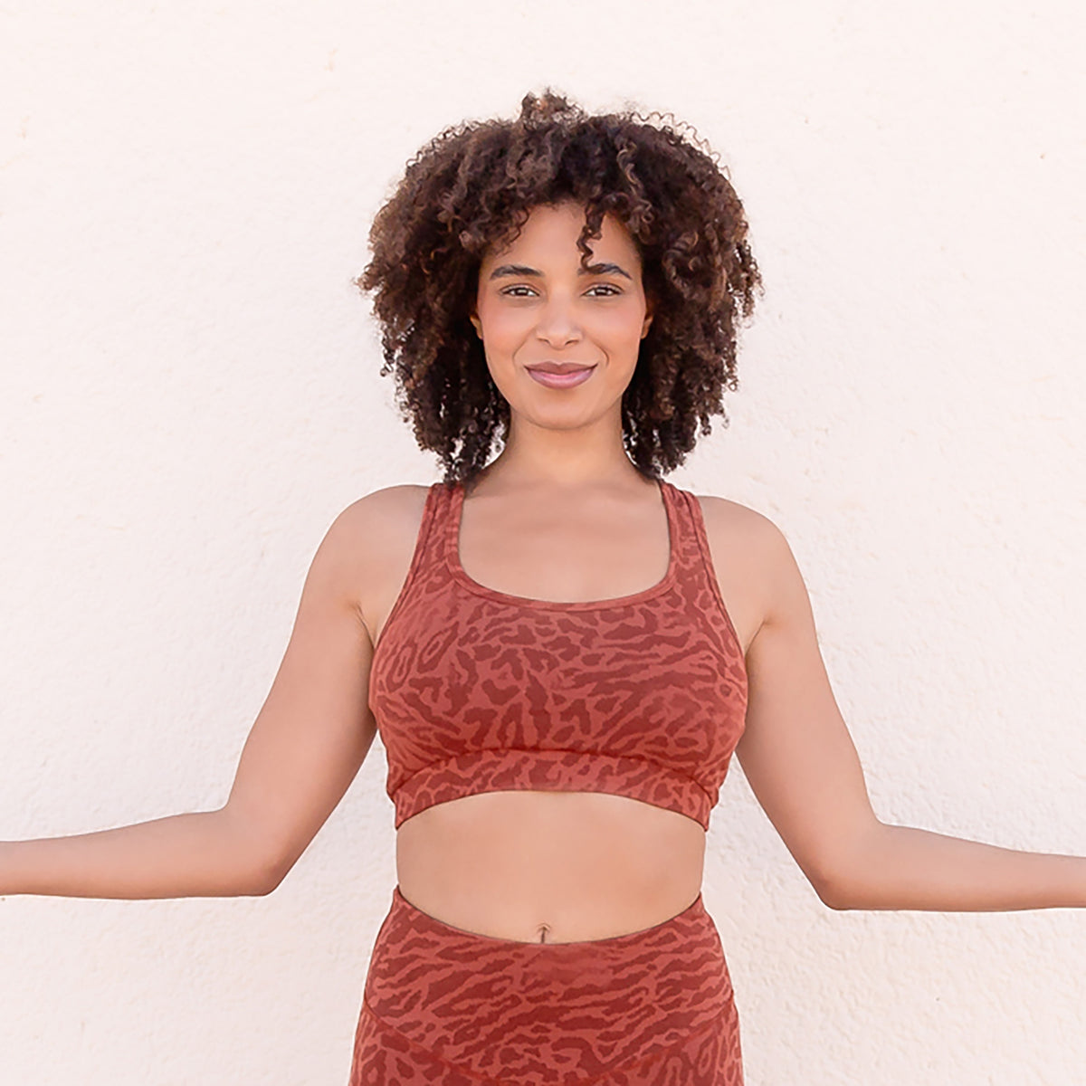 Yoga-Bra Gloria leopard - cinnamon