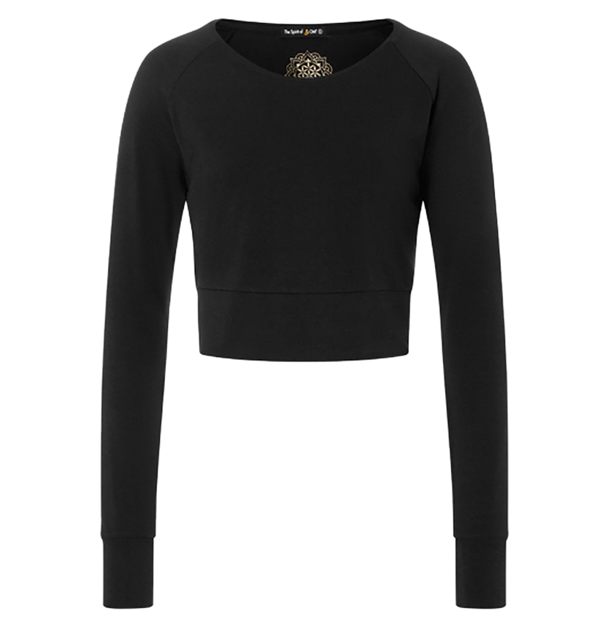 Yoga Crop Shirt langarm Jathara - black-nature