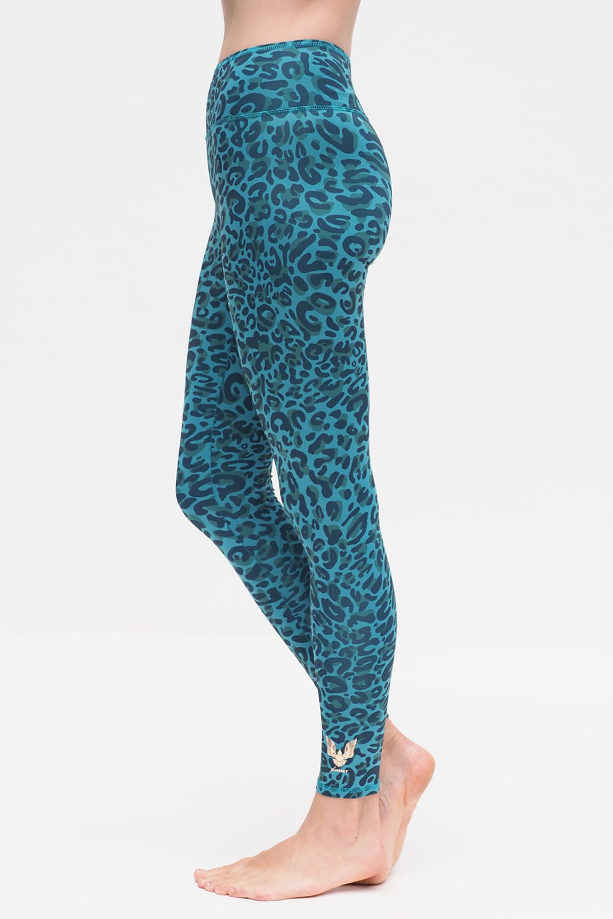 Yoga-Leggings Ganga 7/8 - leo turquoise