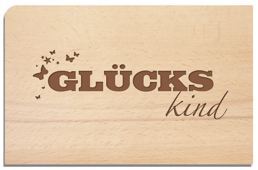 Postkarte aus Holz