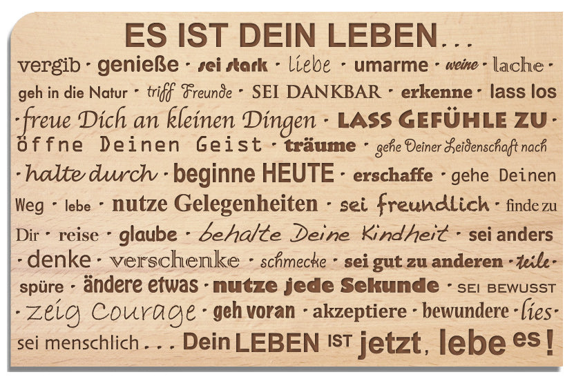 Postkarte aus Holz