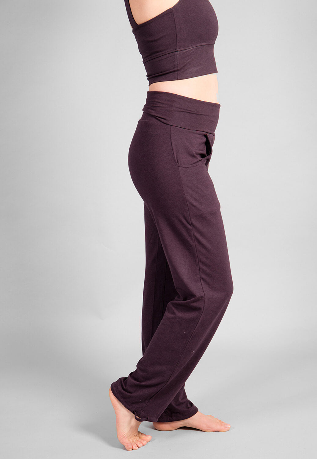 Lilii Relax fit Pants - Dark Purple