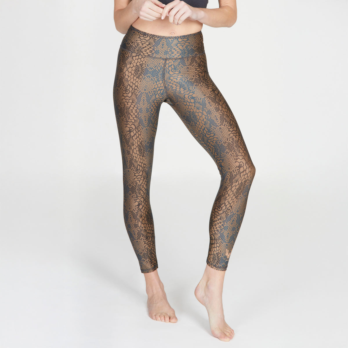 Yoga-Leggings Lux - maroon snake