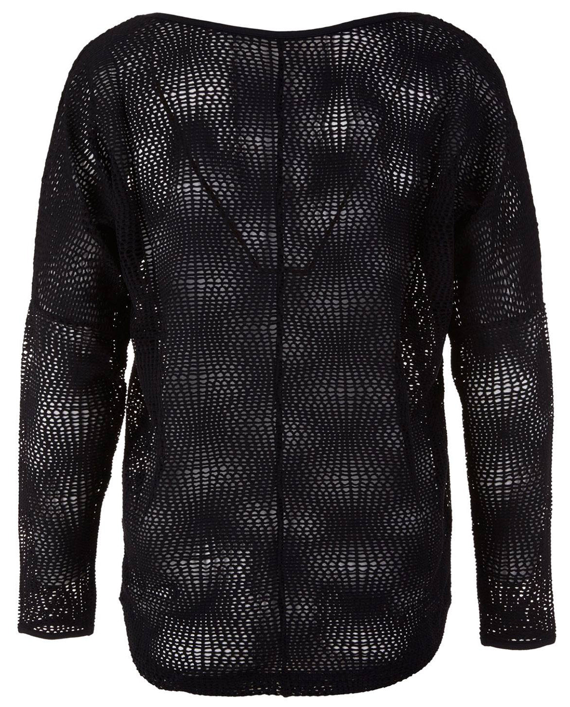 Lounge Mesh-Shirt "Peggy" - charcoal