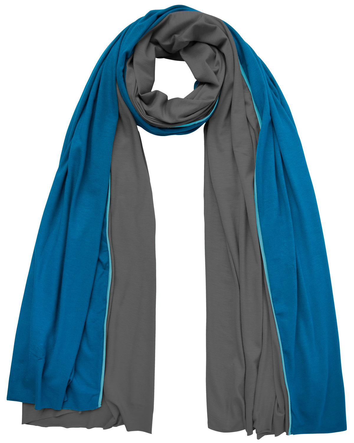 Schal - aqua/deep grey