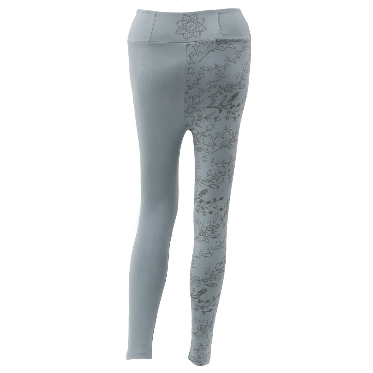 Serenity Floral Organic Leggings - blue