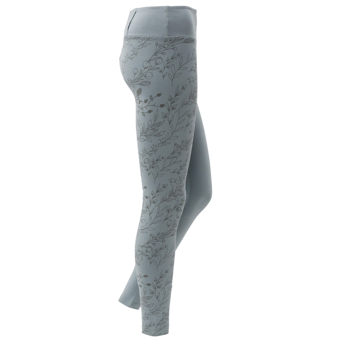 Serenity Floral Organic Leggings - blue