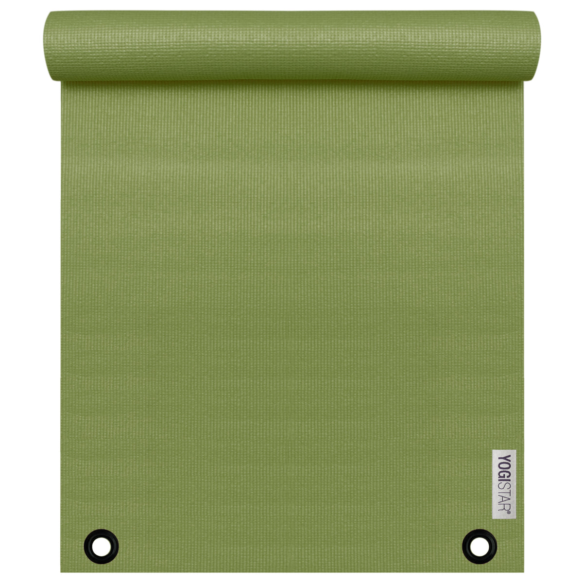 Sonderposten Yogamatte yogimat® basic olive mit Ösen aus Messing - schwarz brüniert