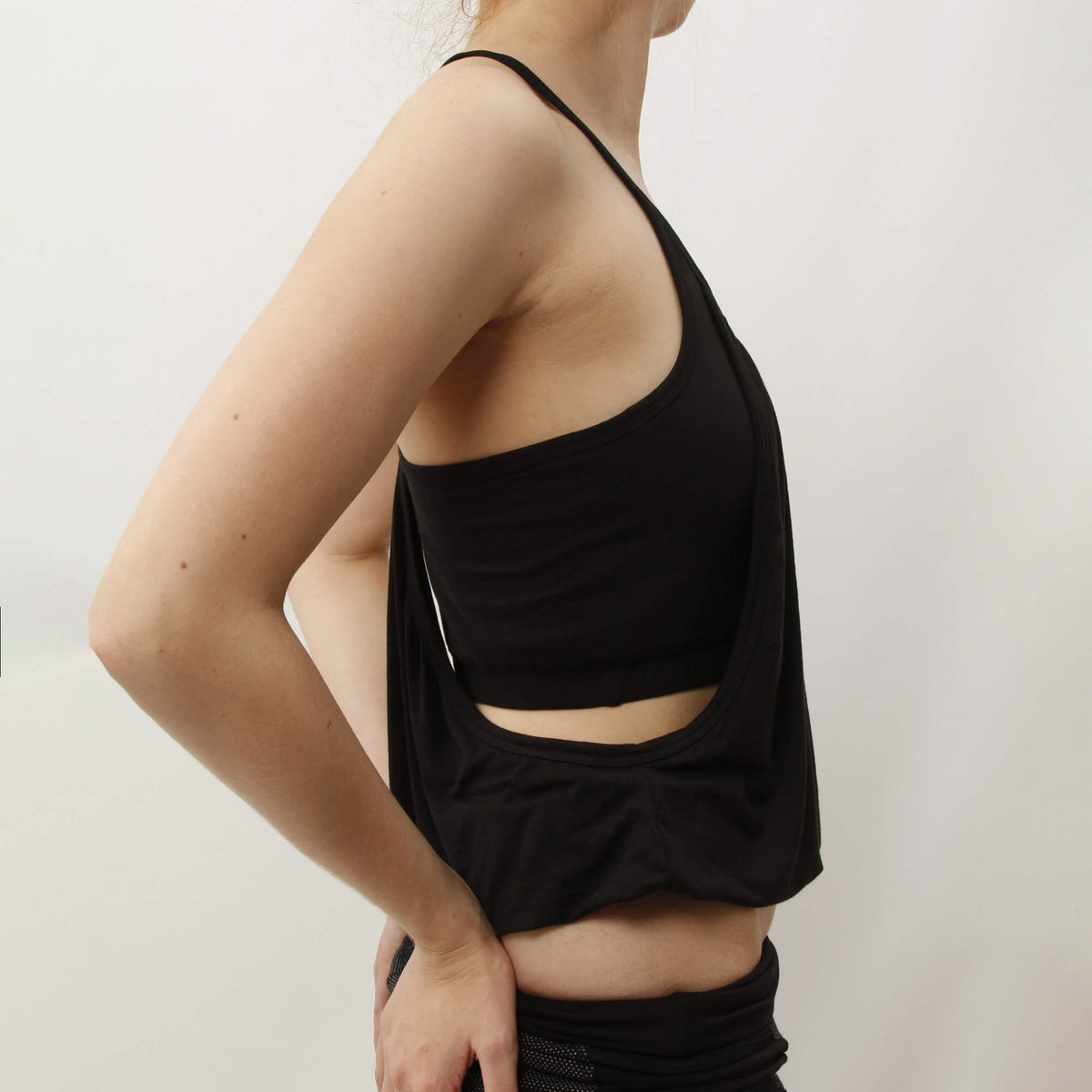 Zen Layered Loose Tunic - black