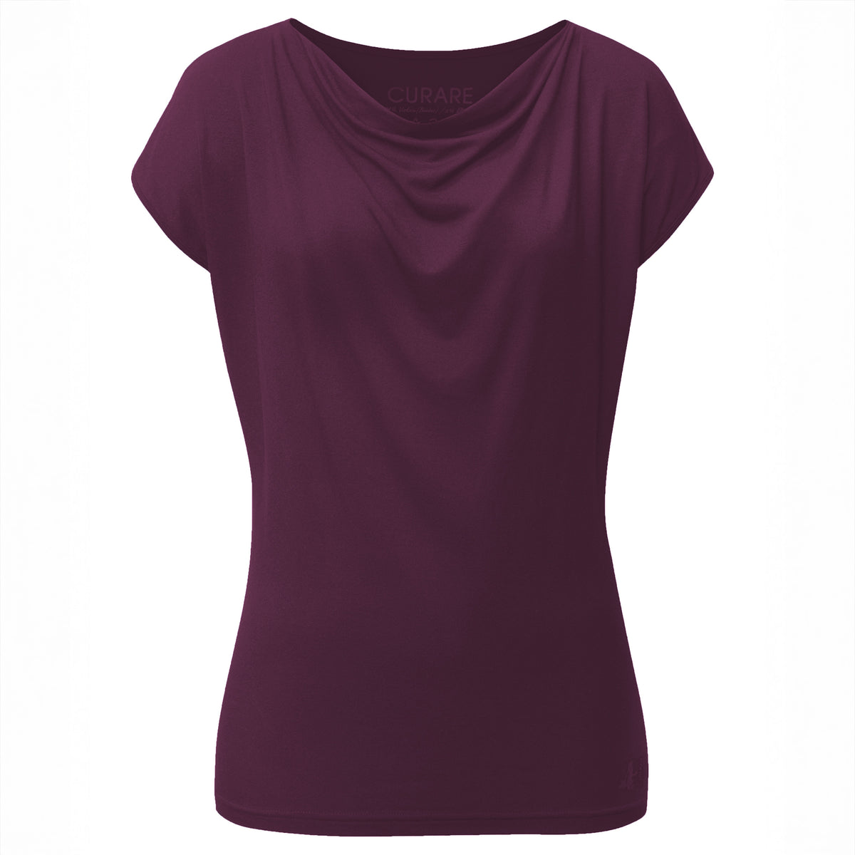 Yoga-Shirt Wasserfall - dark plum
