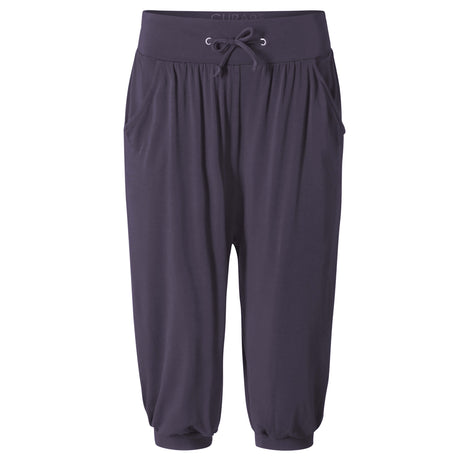 Capri-Pants, relaxed - dark aubergine