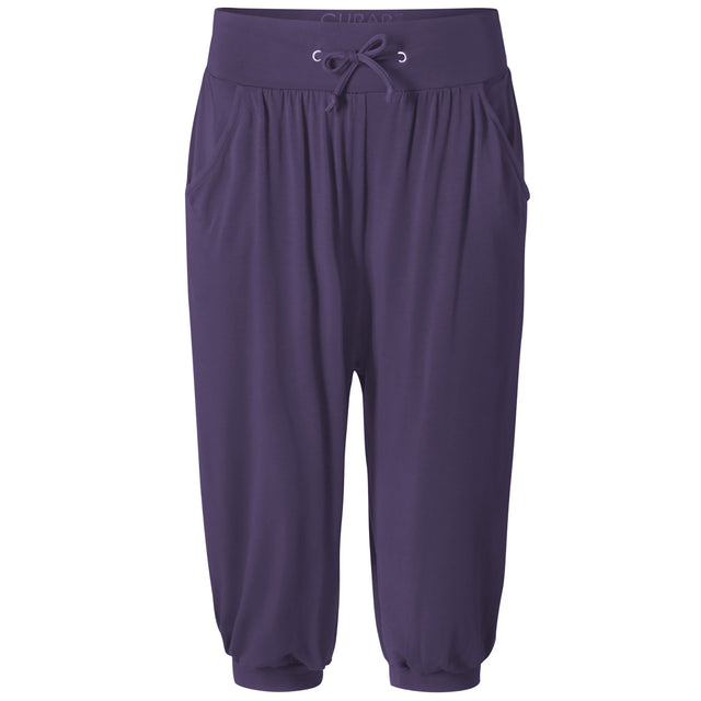 Capri-Pants, relaxed - dark violet