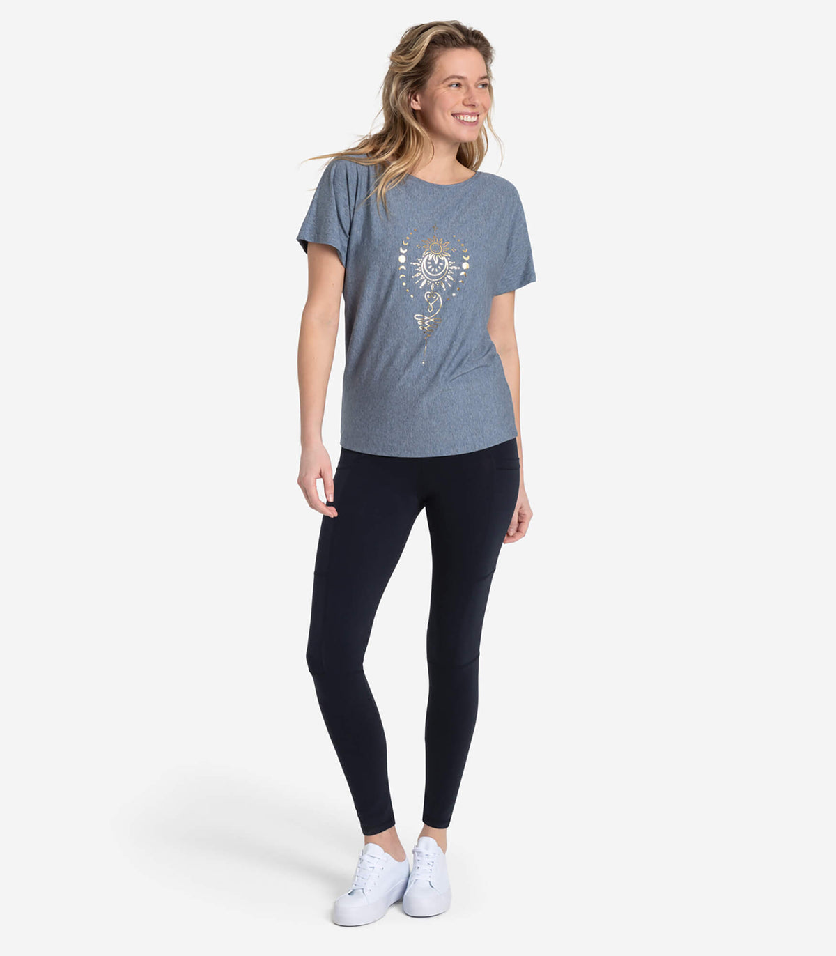 Leggings Yoga and Run - dunkelblau