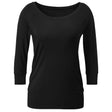 Yoga-Shirt 3/4 Boatneck - black