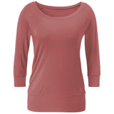 3/4 Shirt Boatneck - faded rose