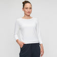 3/4 Shirt Boatneck - soft white