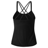 Yoga-Bra Spaghetti Top - black