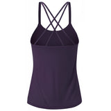 Yoga-Bra Spaghetti Top - dark violet