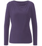 Yoga-Longsleeve Wasserfall - dark violet