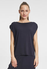 Yoga-Shirt loose foulds - midnight-blue