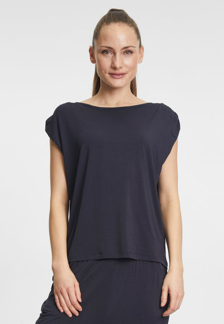 Yoga-Shirt loose foulds - midnight-blue