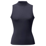 Yoga Top Stand Up Collar - midnight-blue