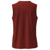 Yoga-Top Comfort V-Neck - rubinrot