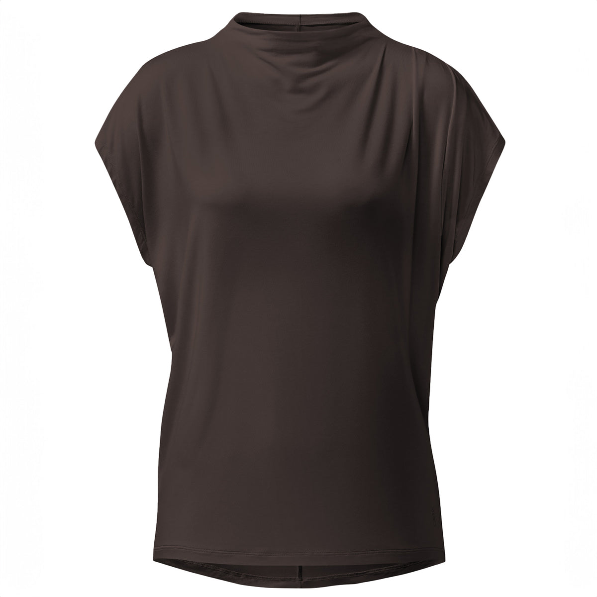 Yoga-Top, turtle neck - dark-brown