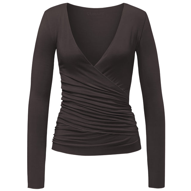 Wrap-Jacket - dark-brown