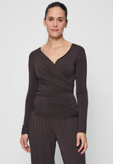 Wrap-Jacket - dark-brown
