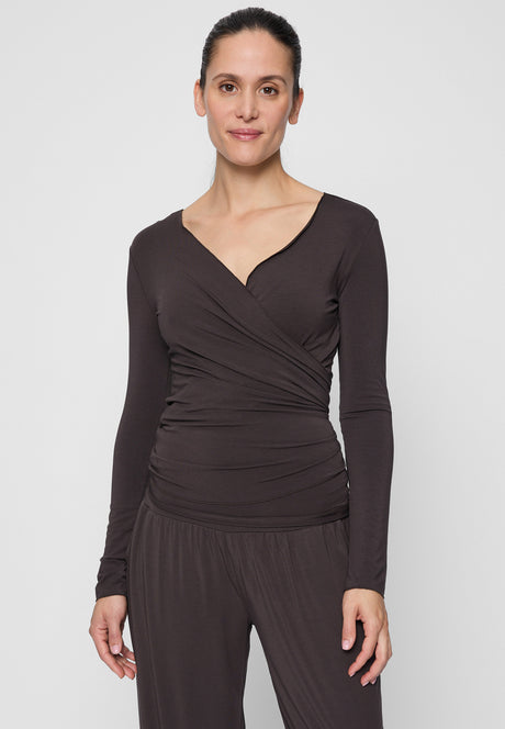 Wrap-Jacket - dark-brown