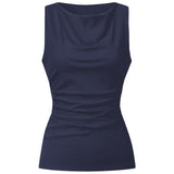 Yoga Top Sporty Elegant - midnight-blue