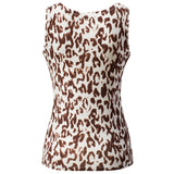 Yoga-Tank-Top Boatneck - brown leo