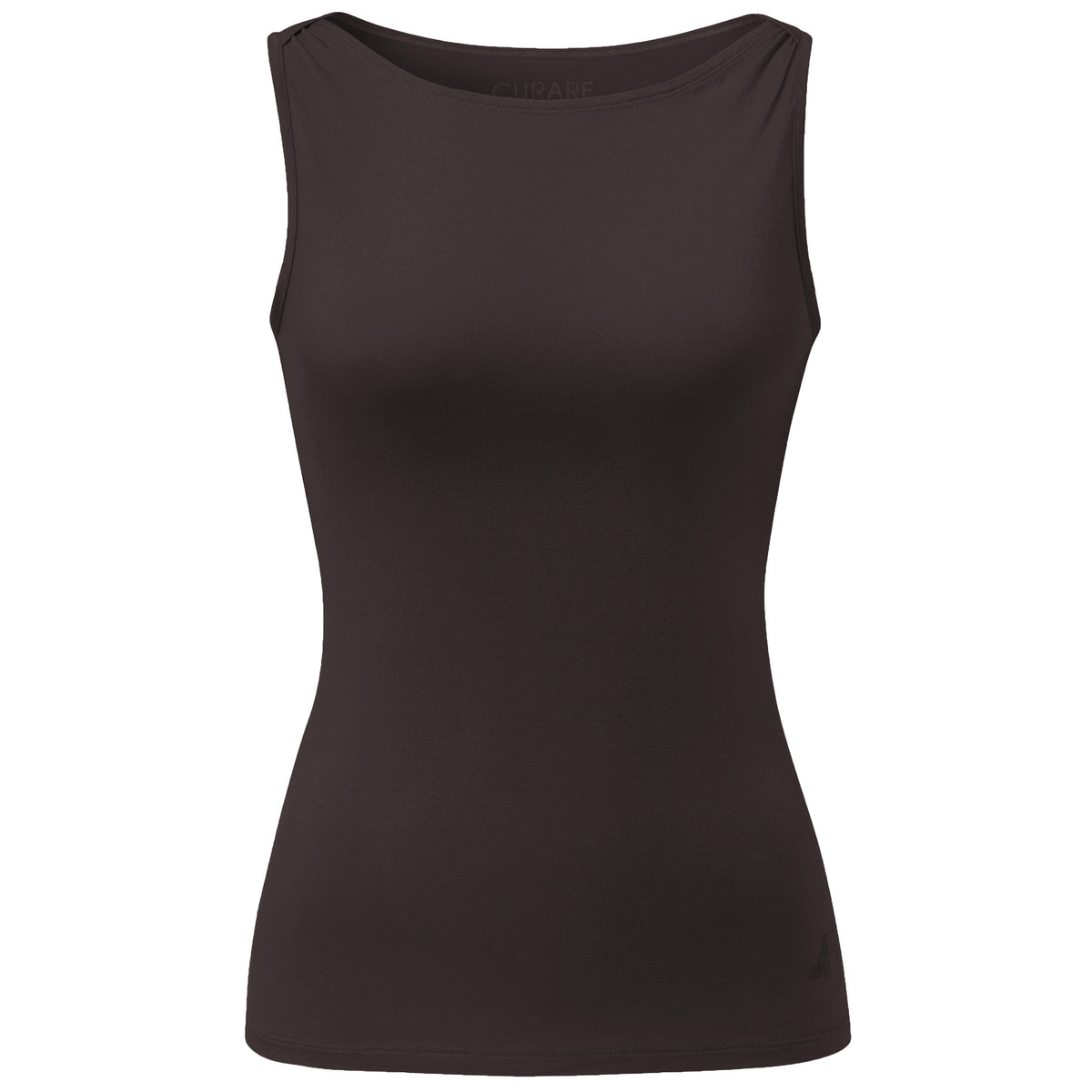 Yoga-Tank-Top Boatneck - dark-brown